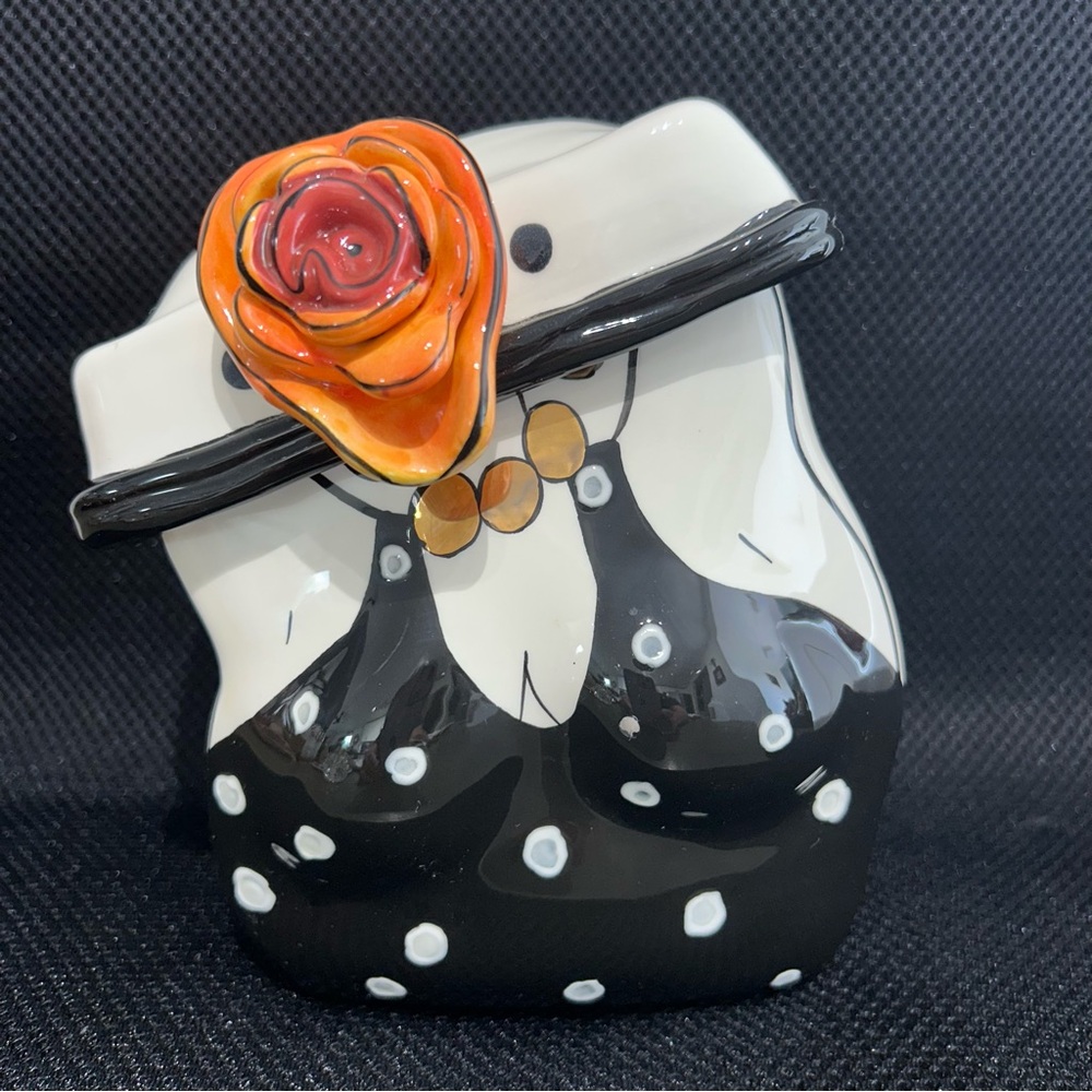 SWAK Lynda Cornelle Ceramic Biscuit Cookie Jar Woman Bust Character Collectibles